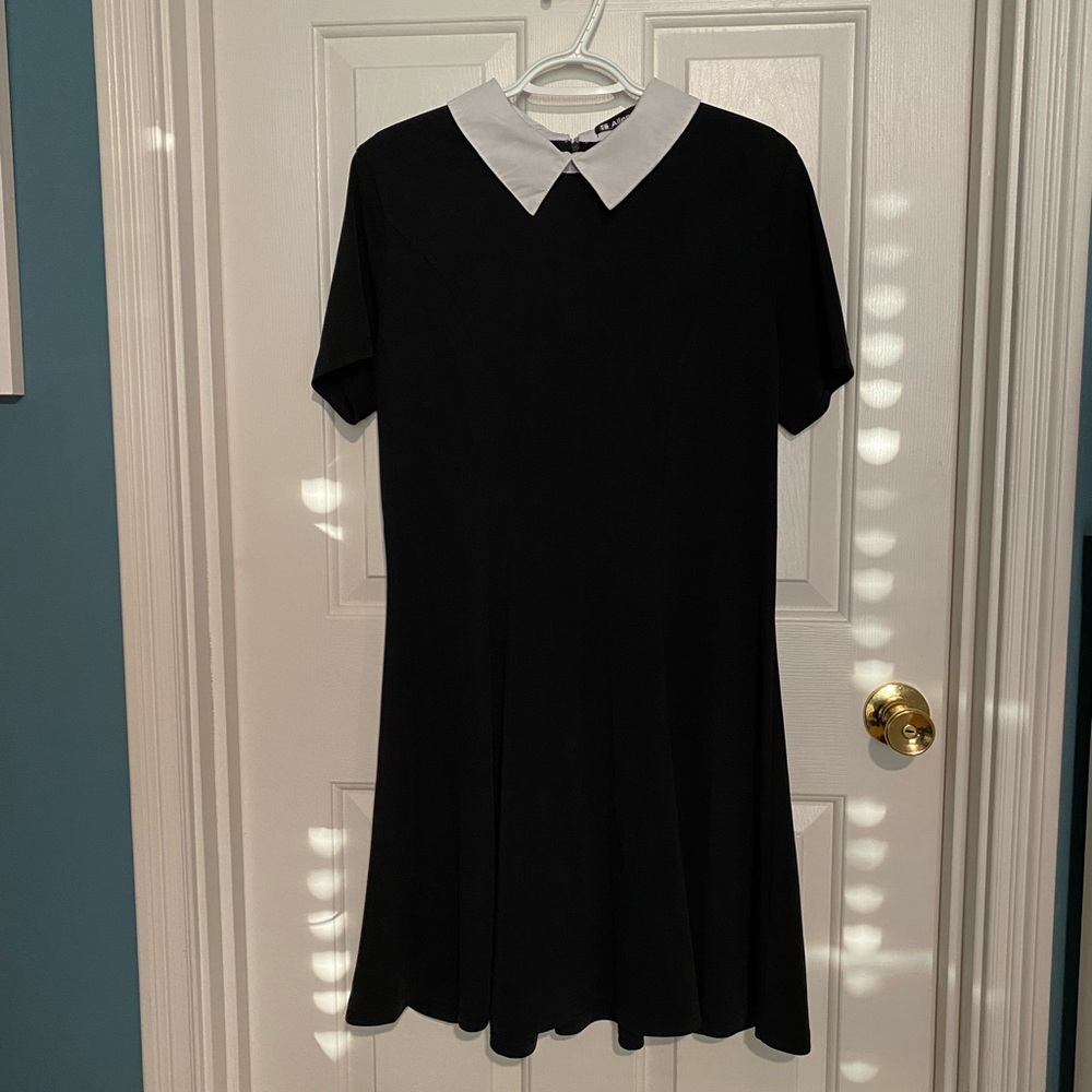Allegra K Wednesday Addams Style Short Sleeve Dress, Size Large